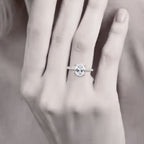 ÉCLATINE Radiant Oval Cut Engagement Ring  3ct