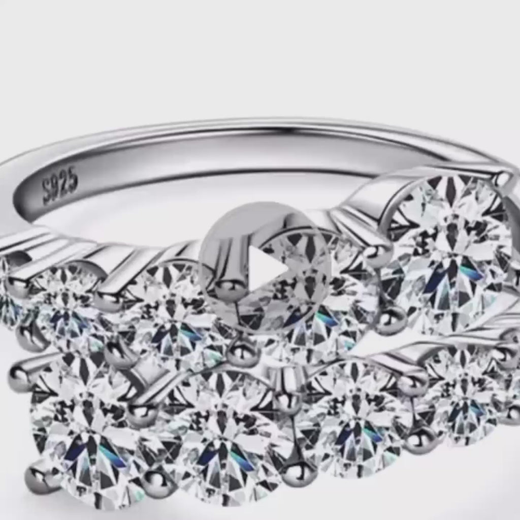•ÉCLATINE Arc Brilliance Multi-Row Ring