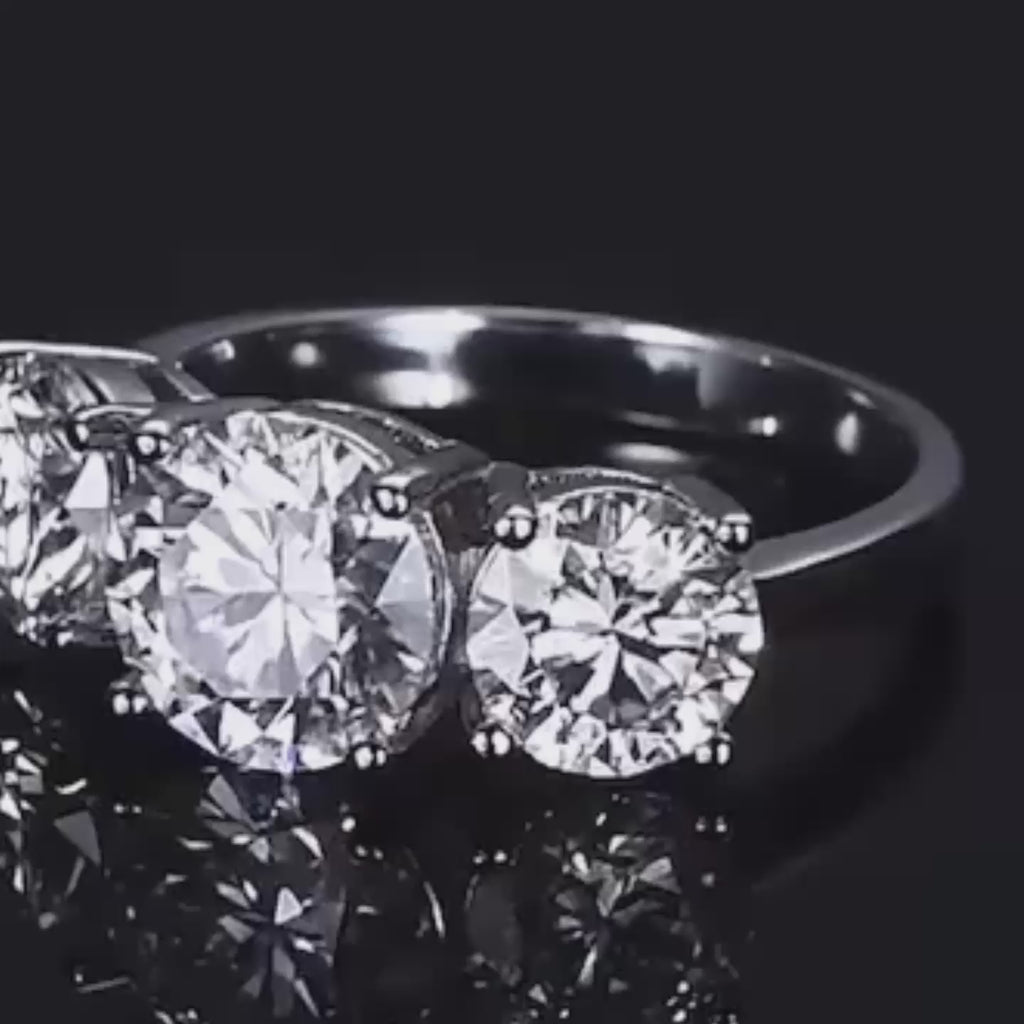 •ÉCLATINE Trinity 3-Stone Engagement Ring