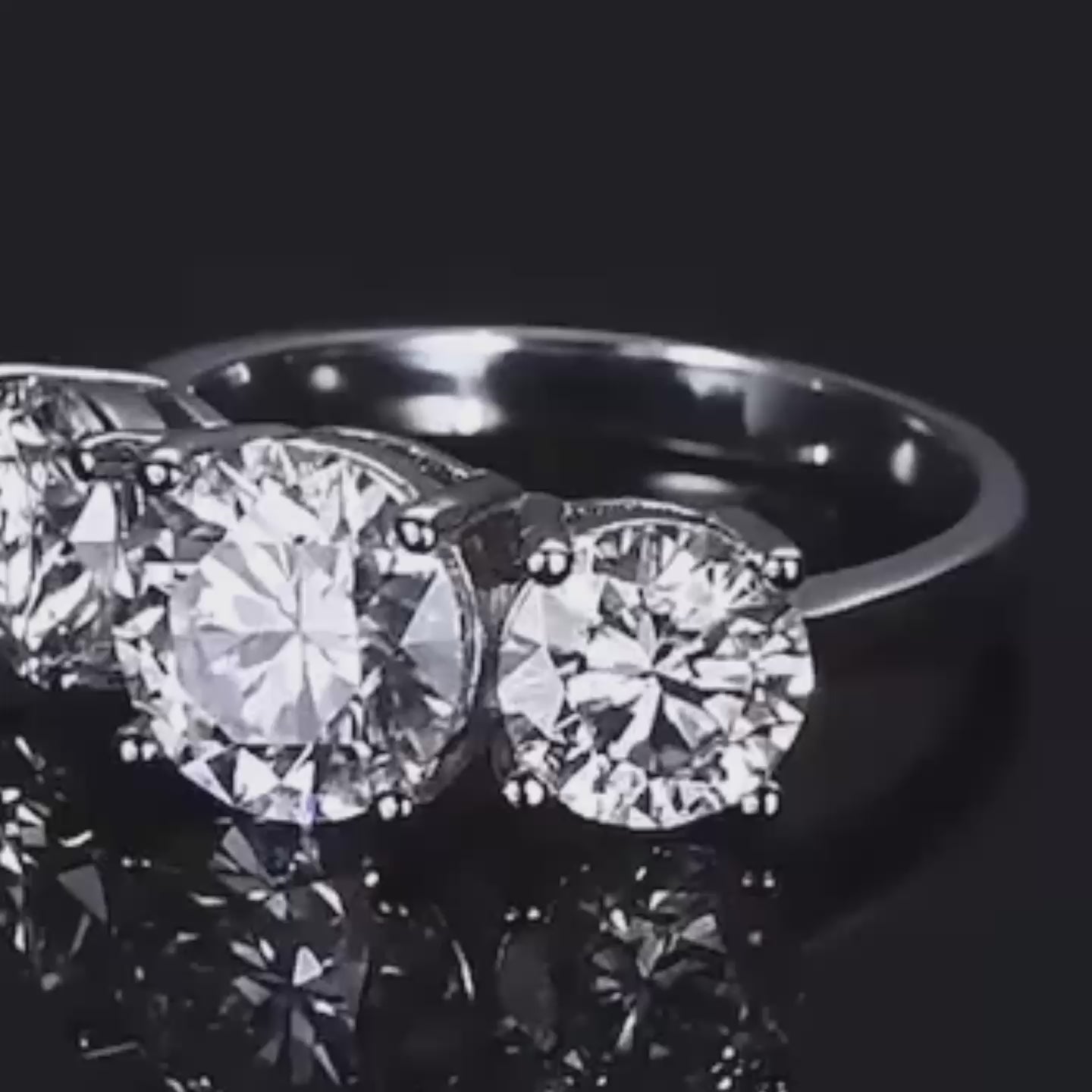 •ÉCLATINE Trinity 3-Stone Engagement Ring
